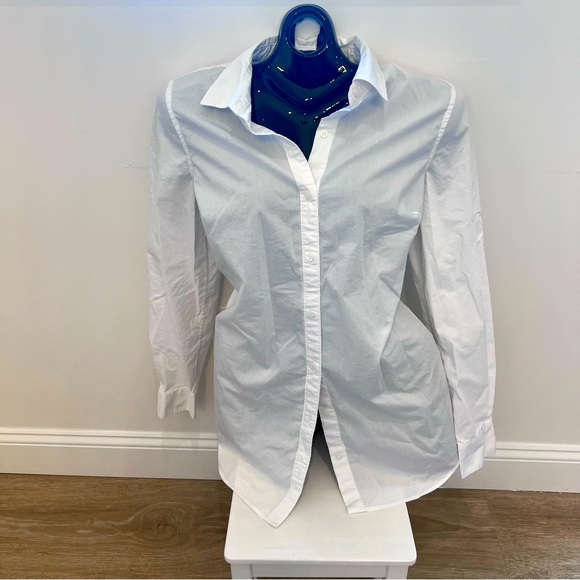 The Limited Medium M Tall white button down dress shirt blouse - Picture 1 of 9